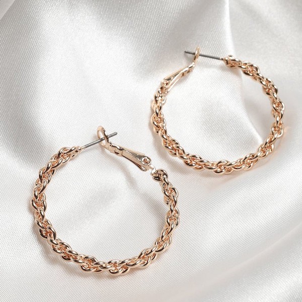 Bold Pearl Hoop Earrings Hover