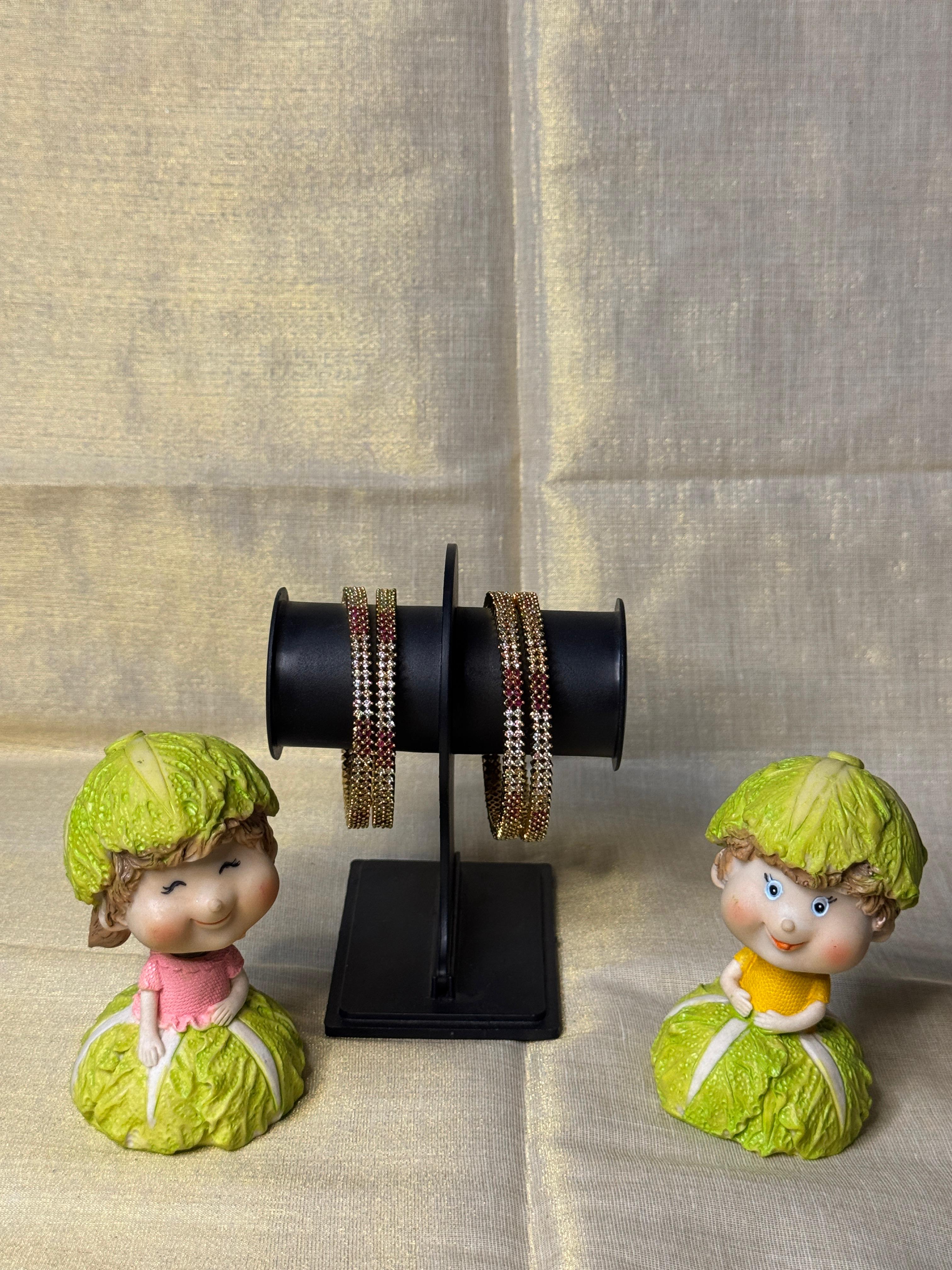 RUBY WHITE STONE BANGLES