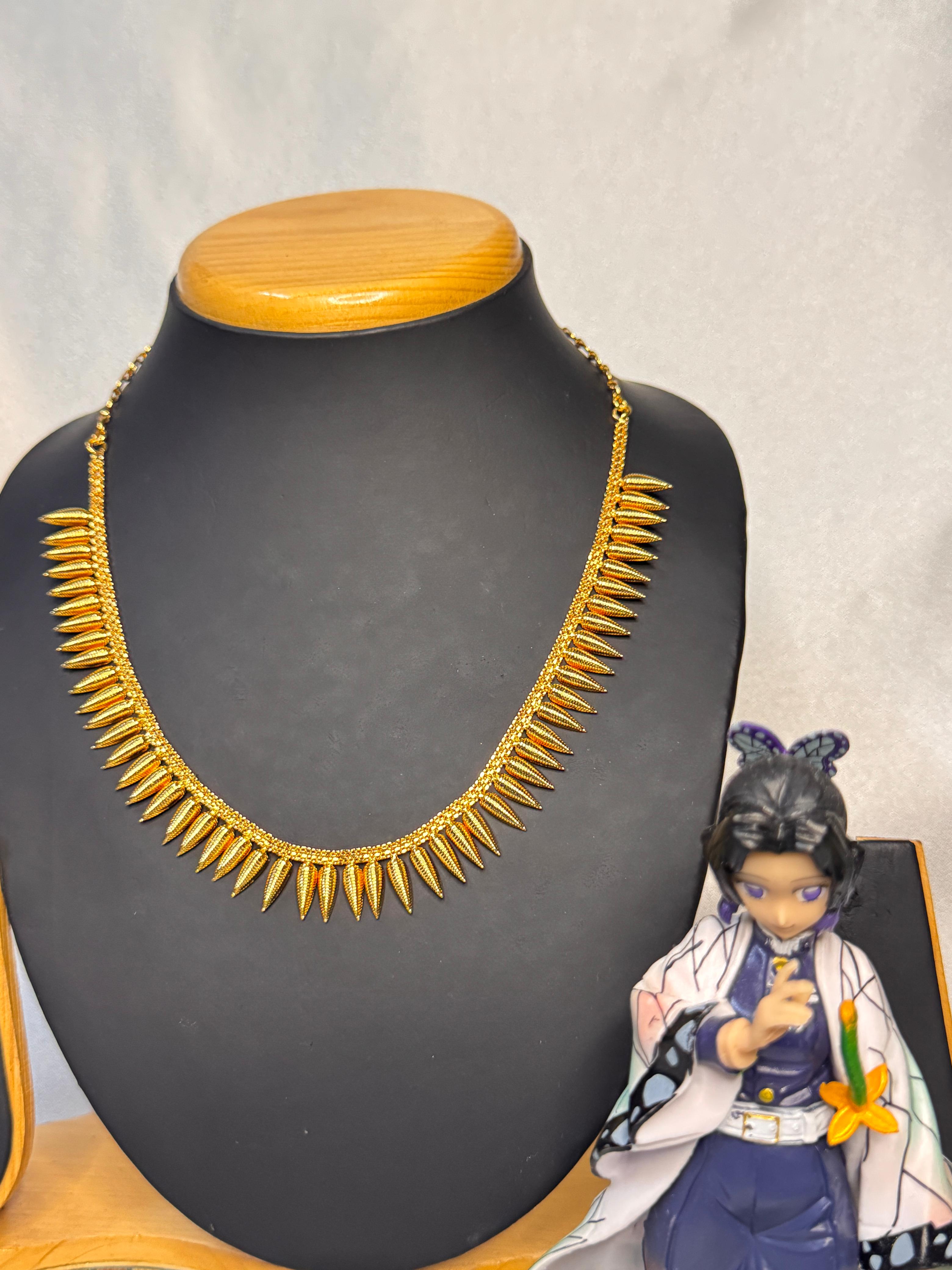 GOLD PLATED PREMIUM MULLA MOTTU NECKLACE 