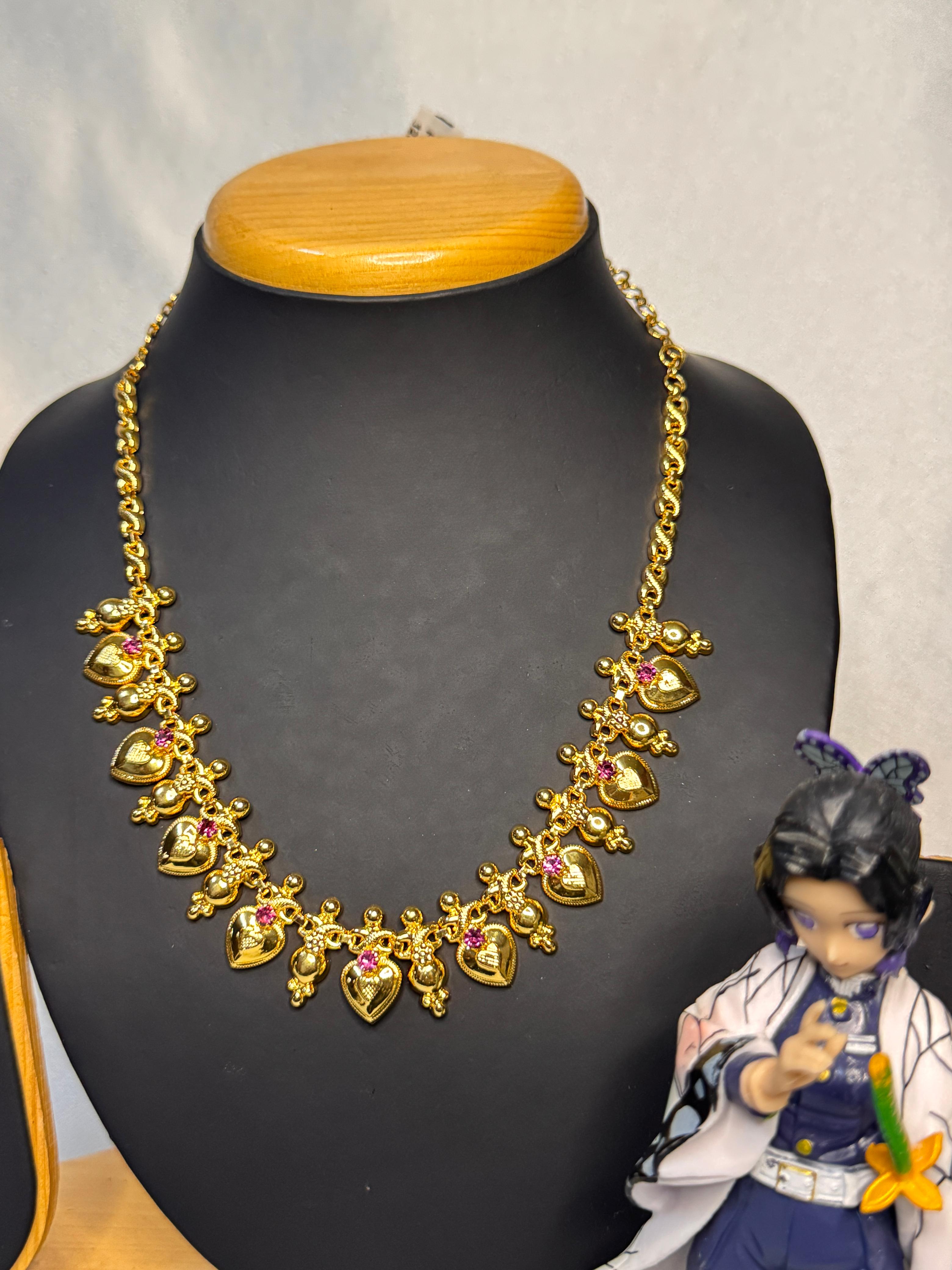 GOLD PLATED SHORT NECKLACE 