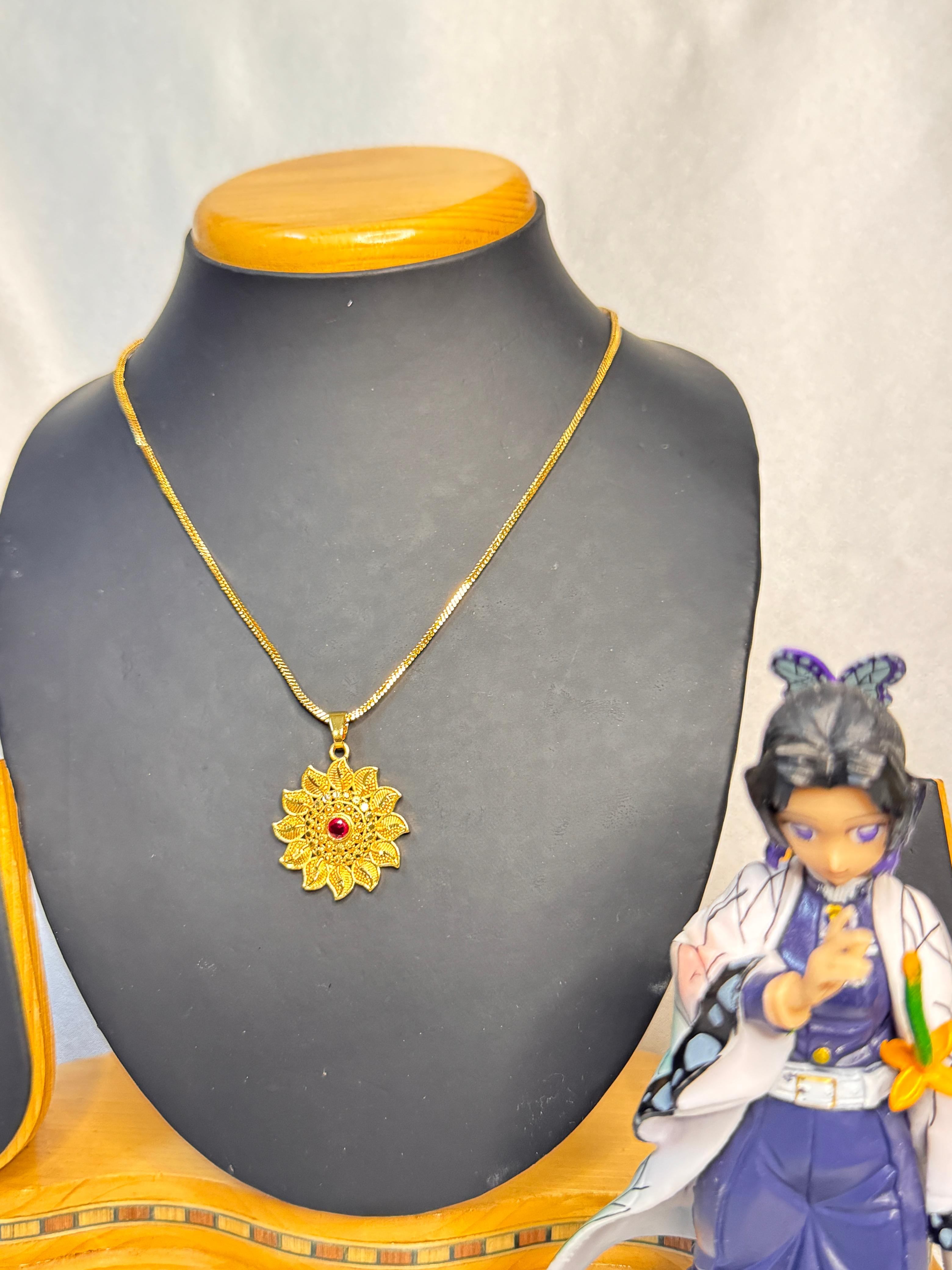 PREMIUM GOLD PLATED NECKLACE WITH PENDENT
