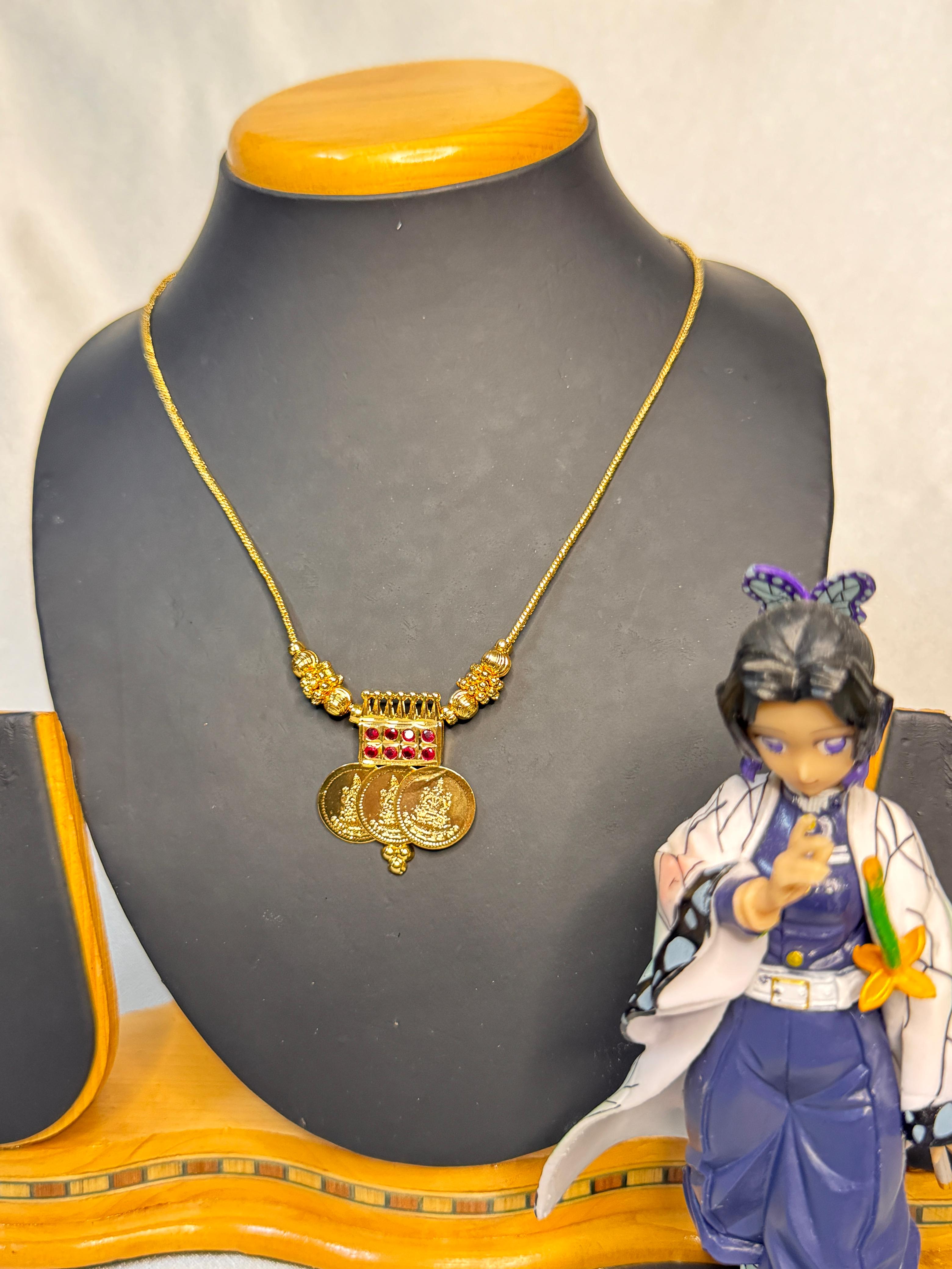 PREMIUM GOLD PLATED LAKSHMI COIN DESIGN NECKLACE