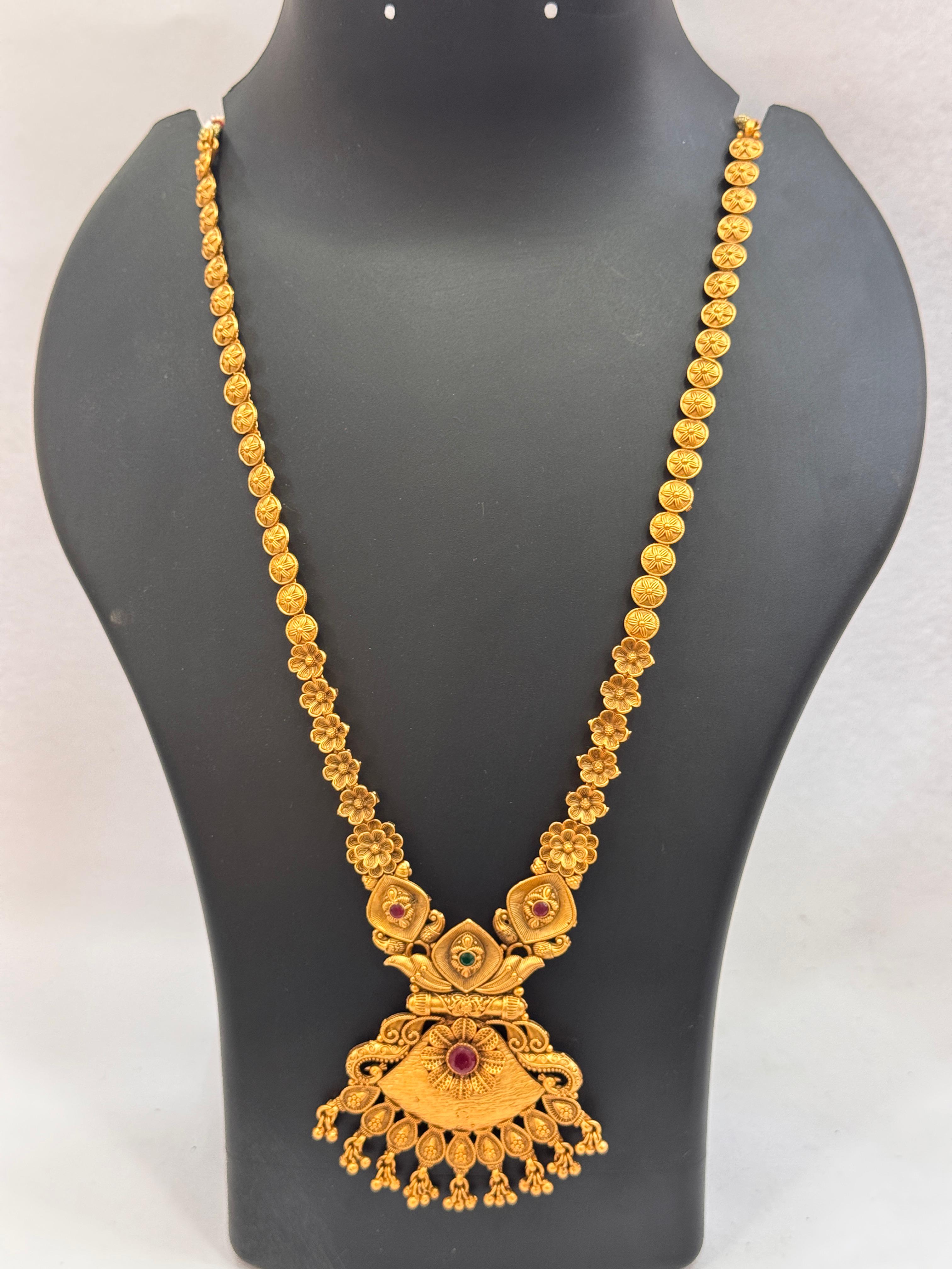 ANTIQUE GOLD PLATED LONG HARAM 